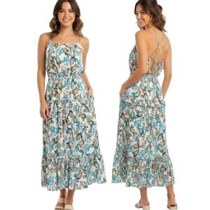 LOST + WANDER Tropical Print Maxi Sundress - Size M